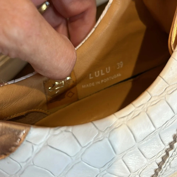 Sister X Soeur Lulu Croc Embossed  Sneaker White - Picture 6 of 6